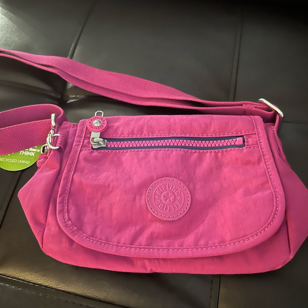 Pink nylon crossbody